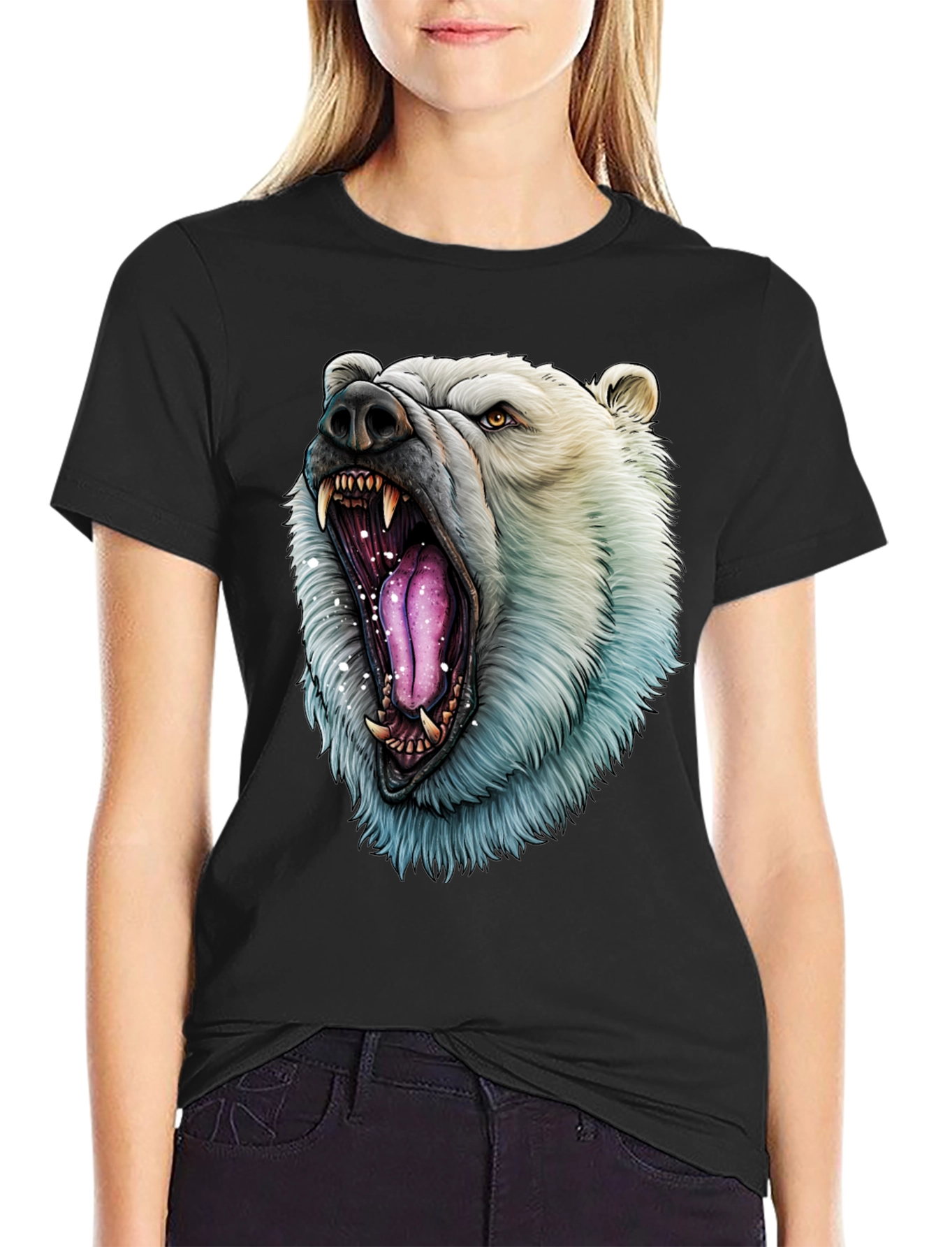 Polar Bear Graphic Tee - Roaring Wild Style