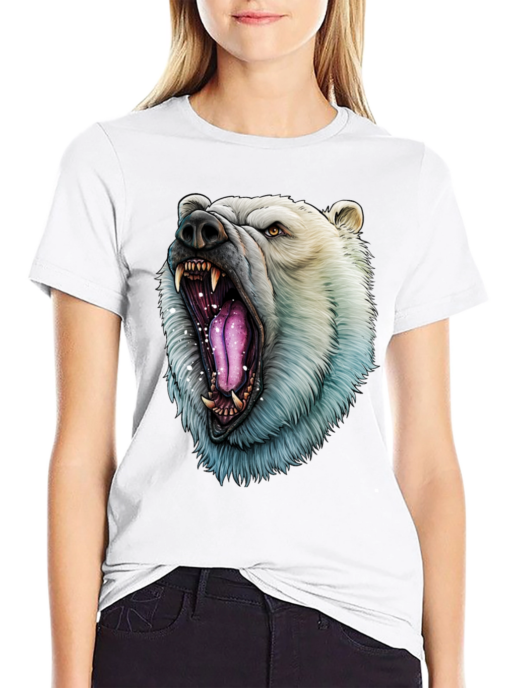 Polar Bear Graphic Tee - Roaring Wild Style