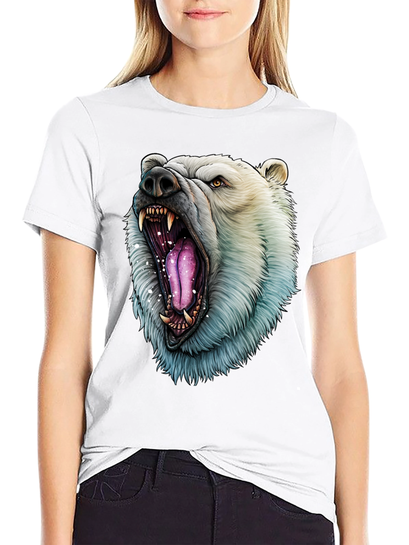 Polar Bear Graphic Tee - Roaring Wild Style