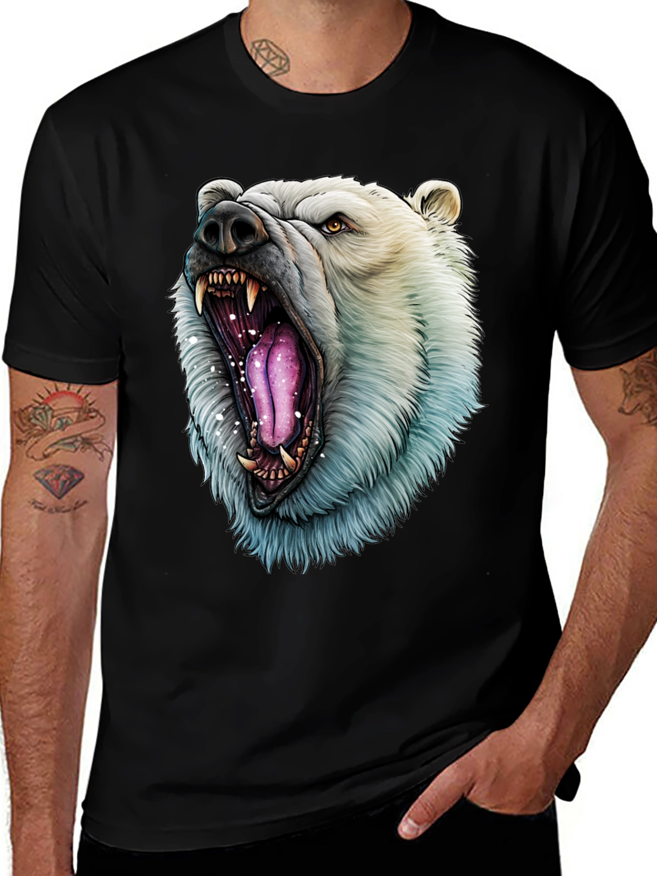 Polar Bear Graphic Tee - Roaring Wild Style