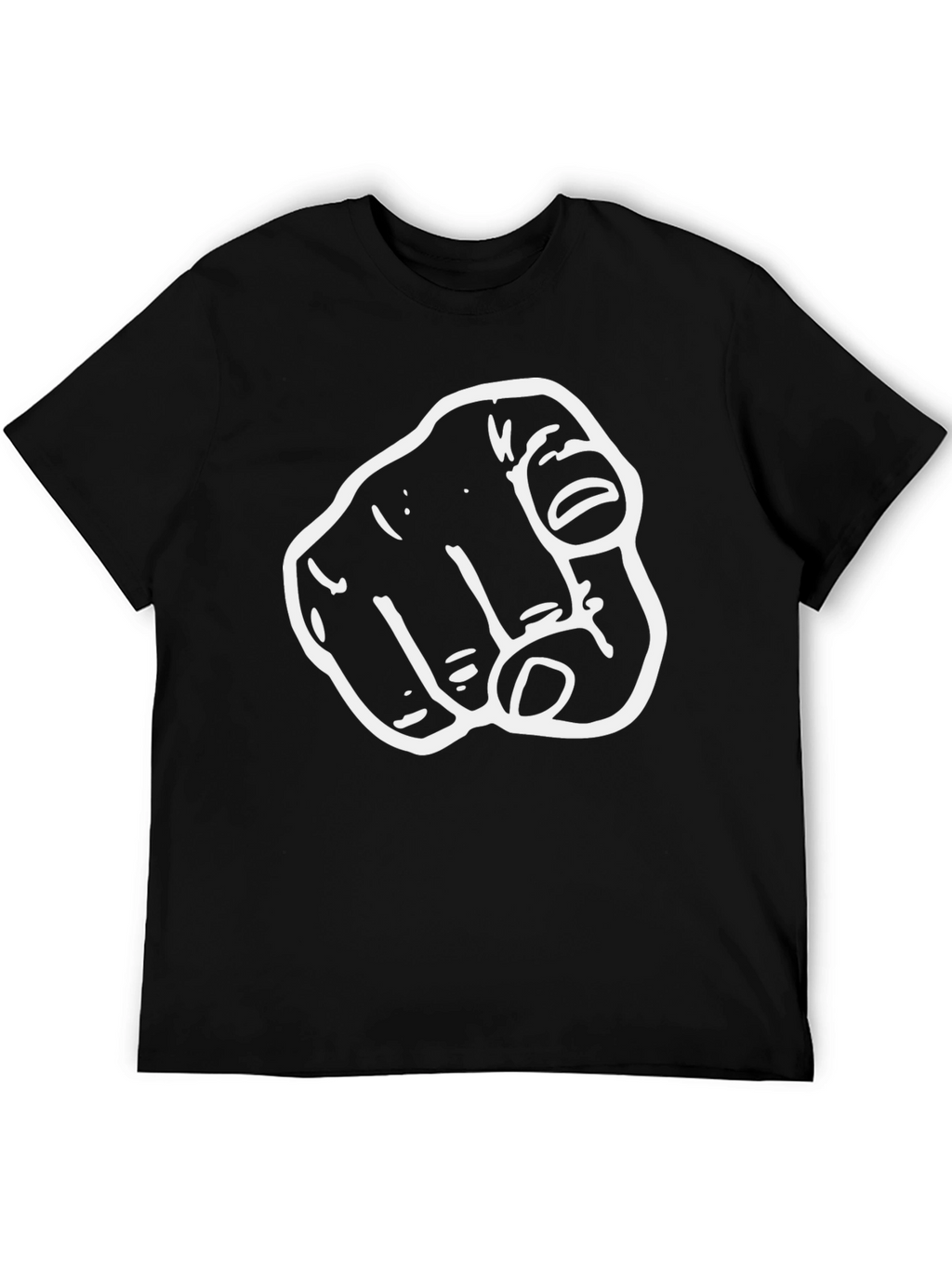 Pointing Finger Graphic Black T-Shirt