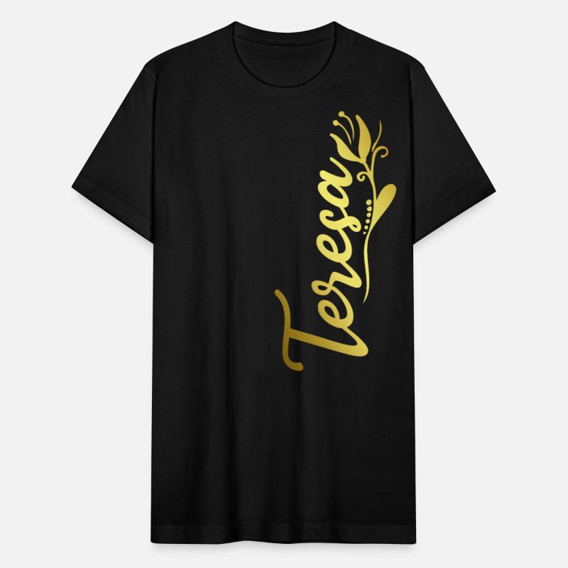 Teresa Name Faux Gold Tulip Flourish