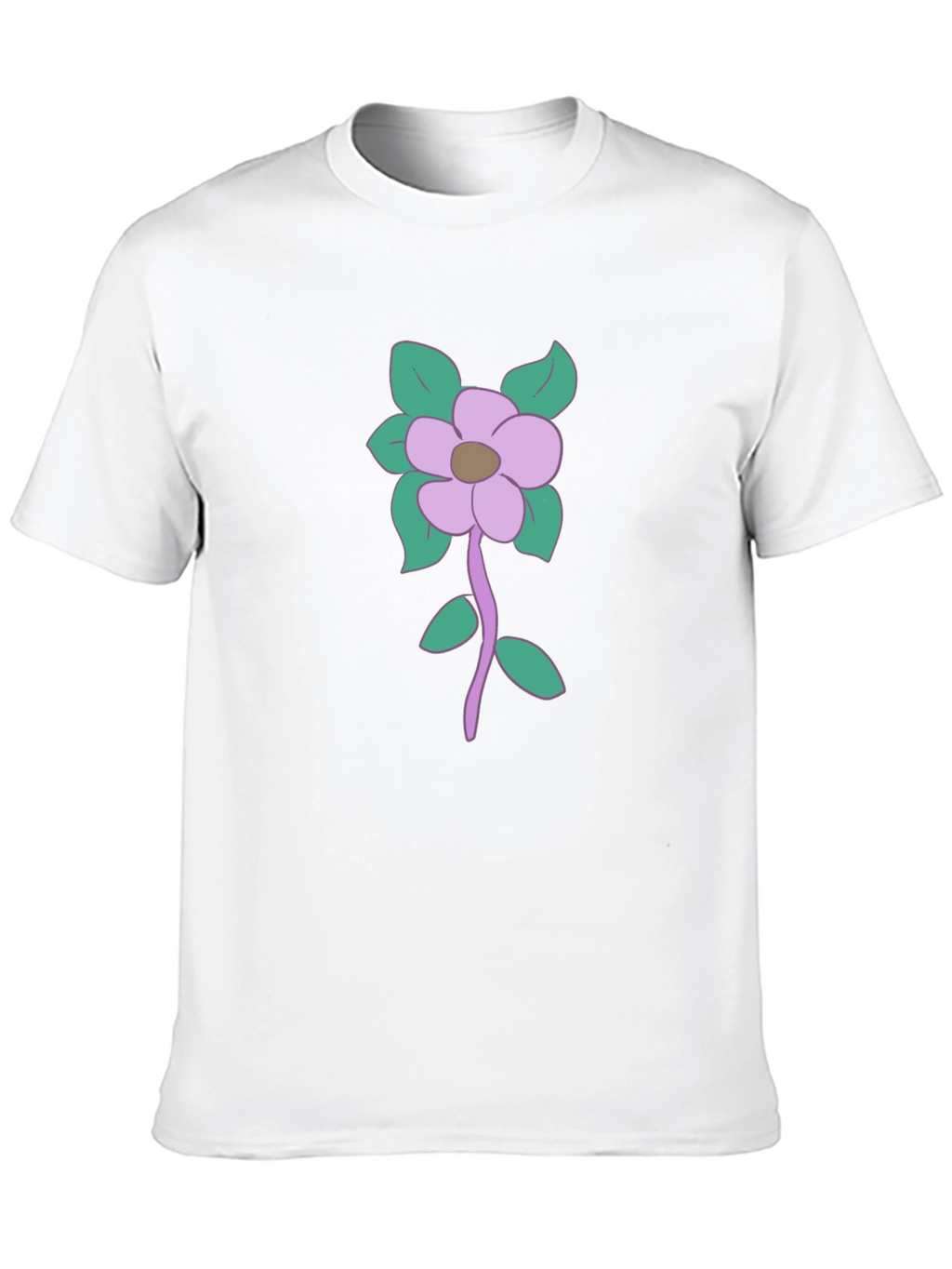 Floral Graphic Print Mens Black T-Shirt