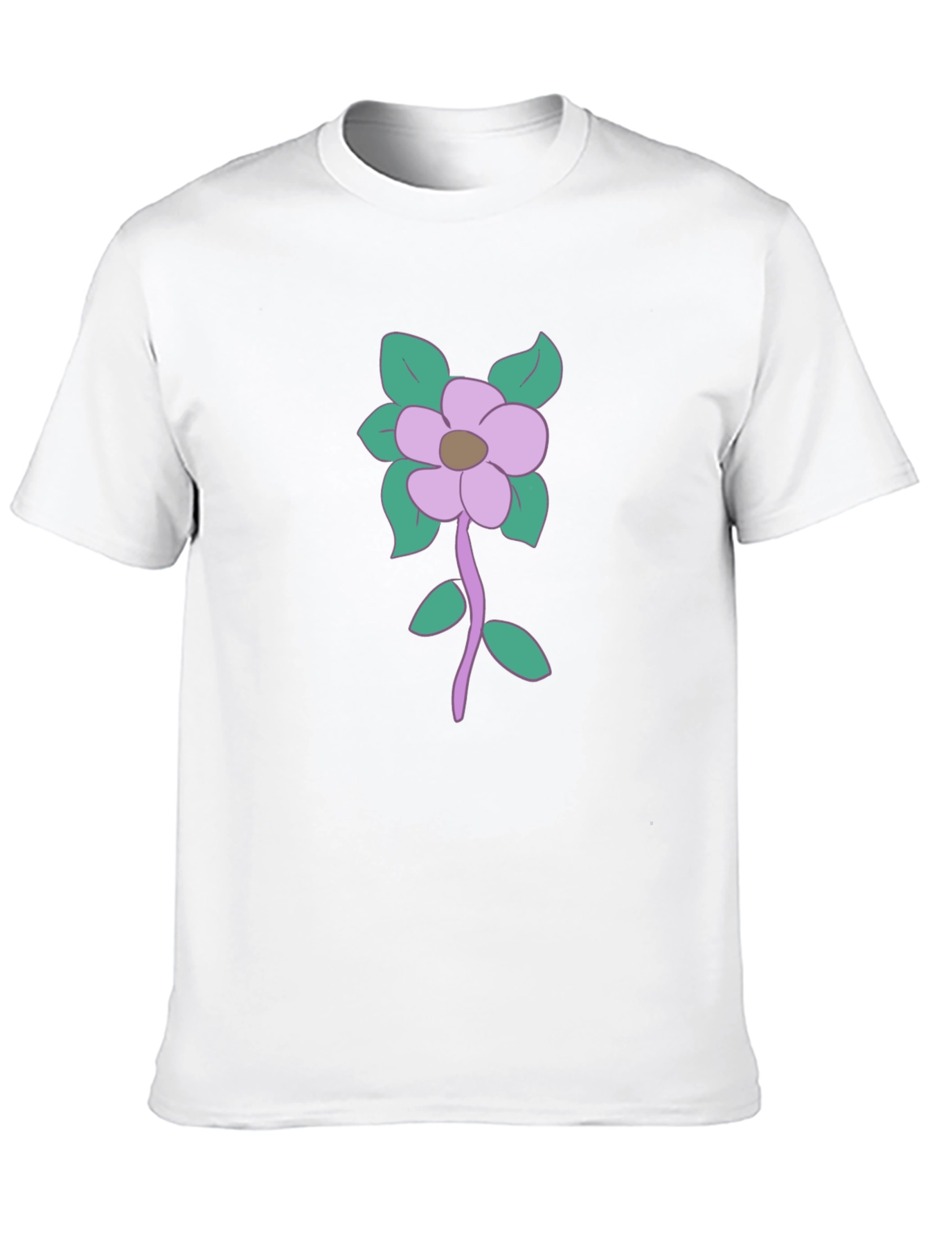 Floral Graphic Print Mens Black T-Shirt