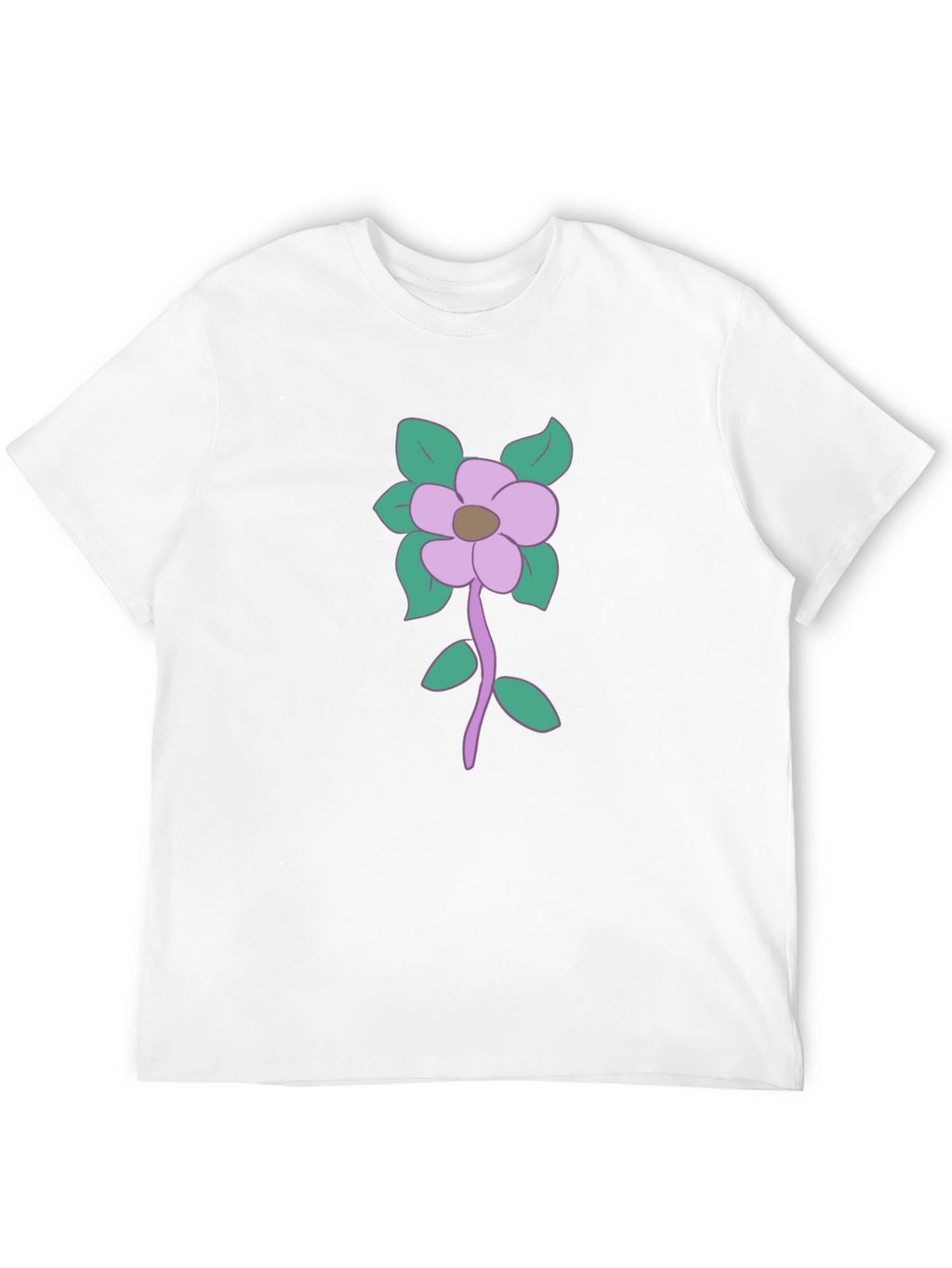 Floral Graphic Print Mens Black T-Shirt