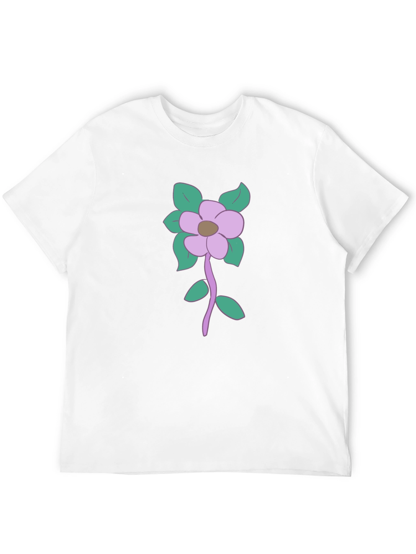 Floral Graphic Print Mens Black T-Shirt