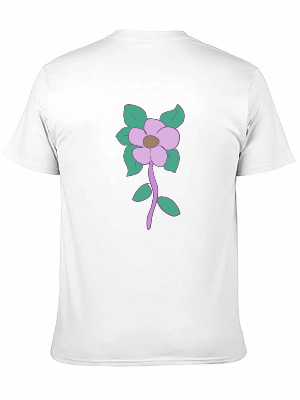 Floral Graphic Print Mens Black T-Shirt
