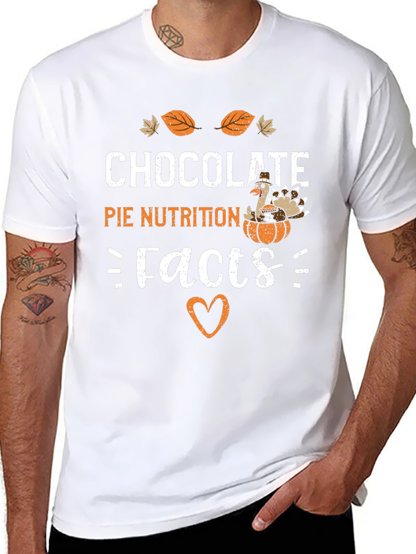 Chocolate Pie Nutrition Facts Graphic T-Shirt