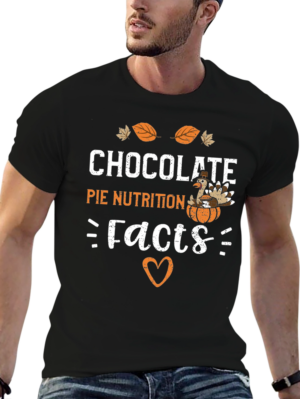 Chocolate Pie Nutrition Facts Graphic T-Shirt