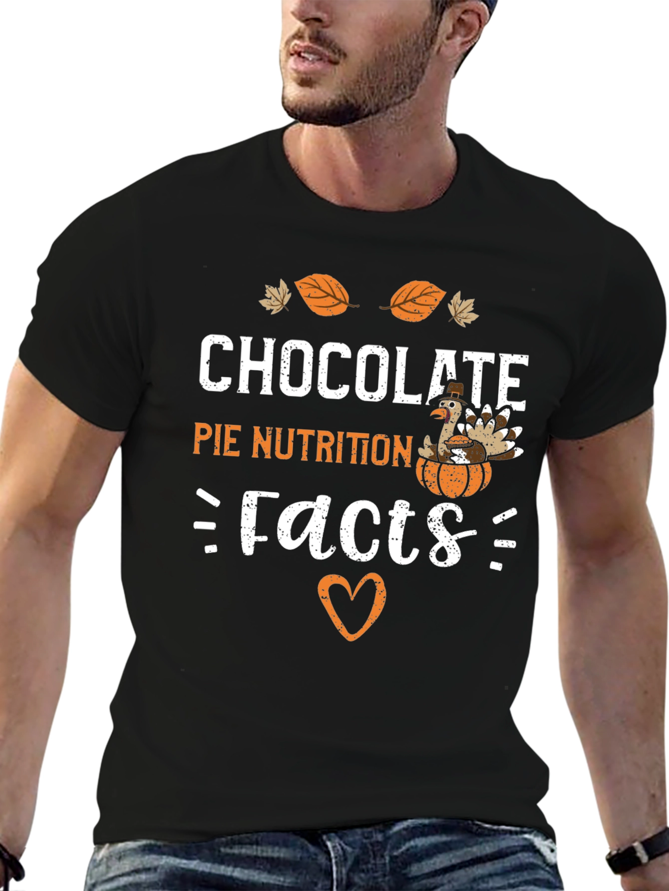 Chocolate Pie Nutrition Facts Graphic T-Shirt