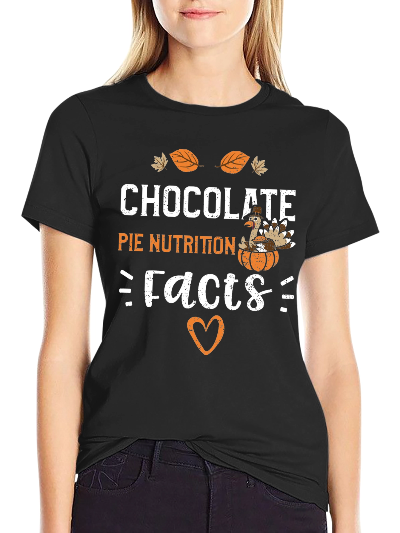 Chocolate Pie Nutrition Facts Graphic T-Shirt