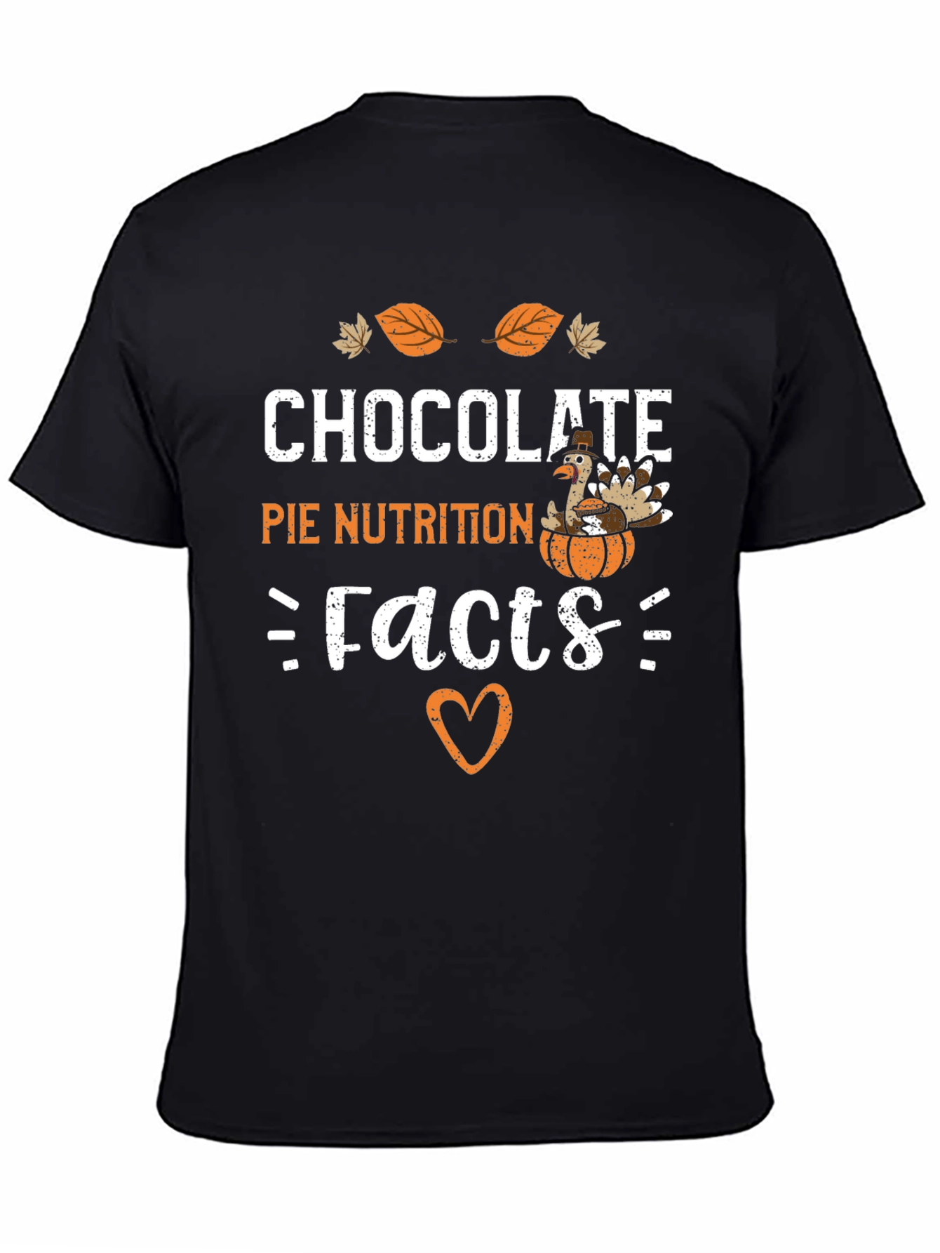 Chocolate Pie Nutrition Facts Graphic T-Shirt