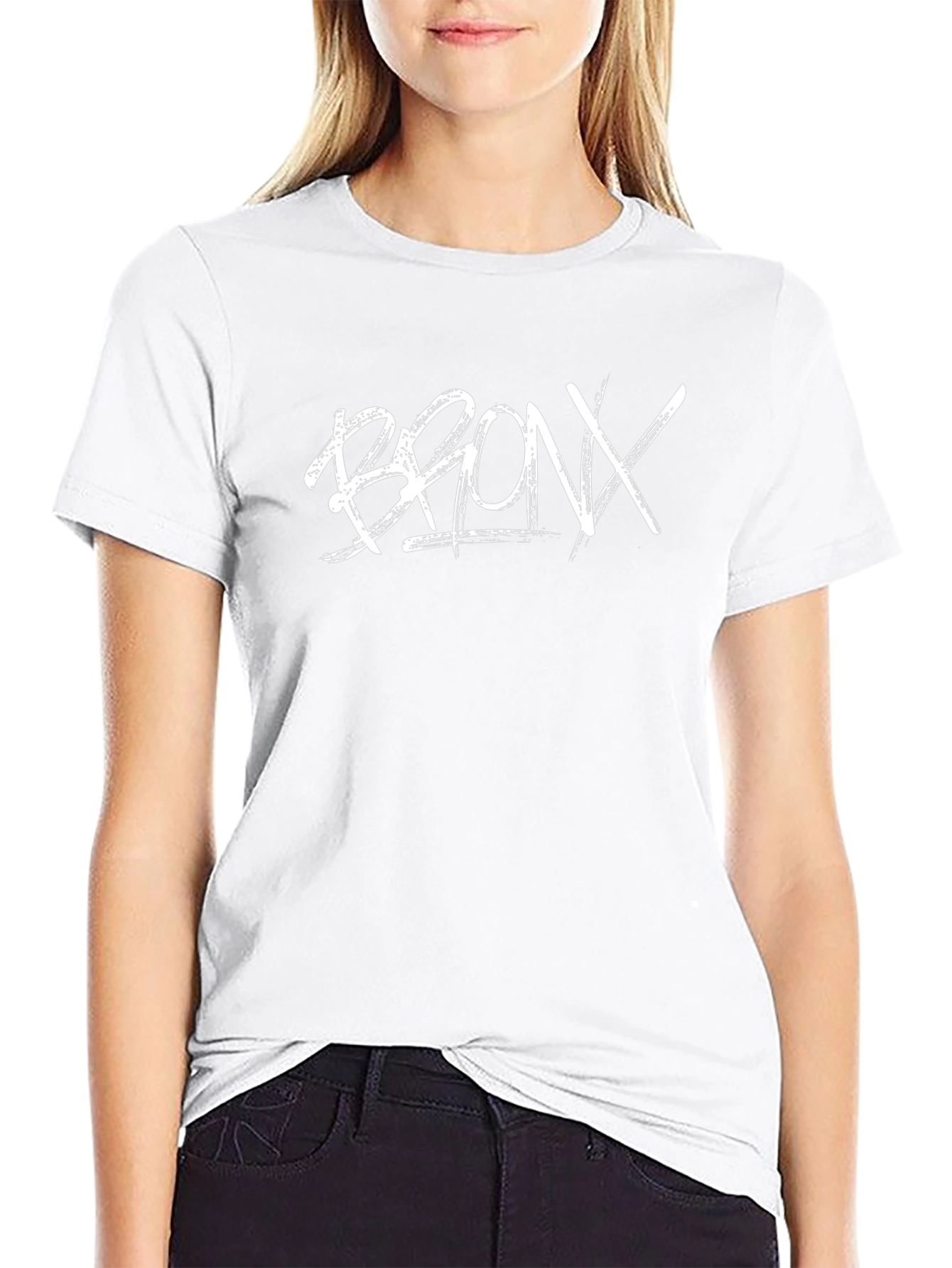 Bronx T-Shirt - Black Crew Neck Graphic Tee