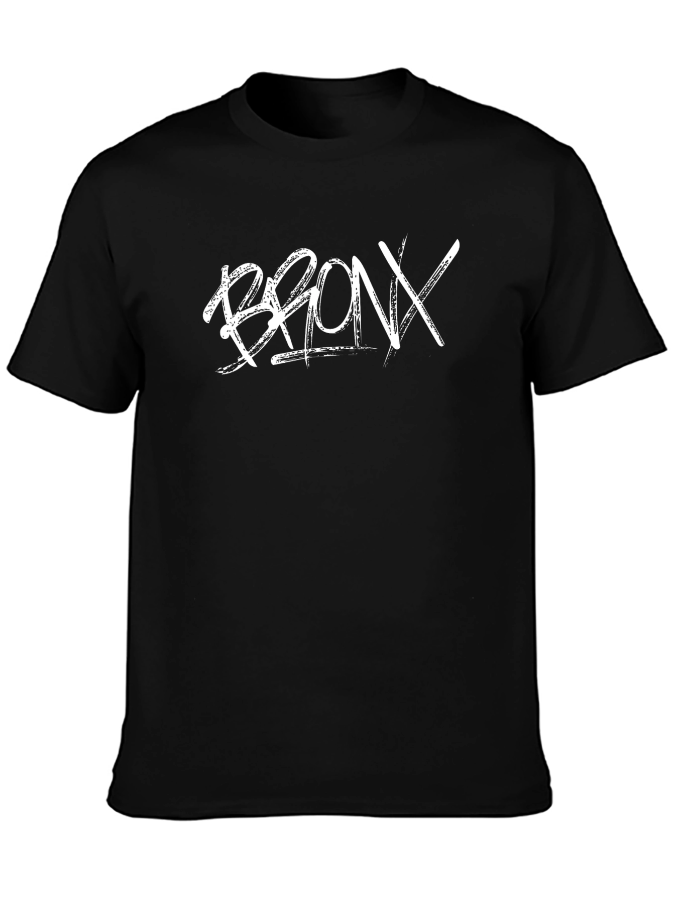 Bronx T-Shirt - Black Crew Neck Graphic Tee