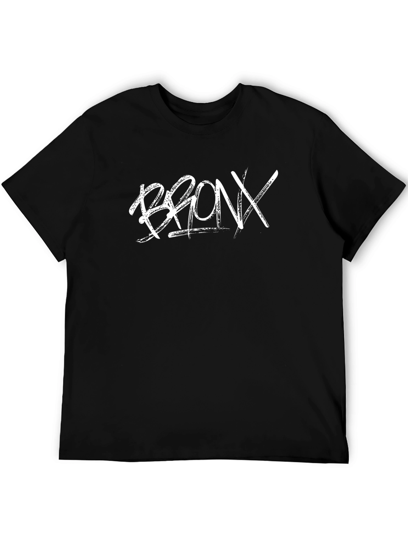 Bronx T-Shirt - Black Crew Neck Graphic Tee
