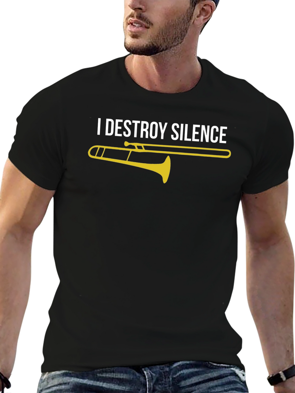 I Destroy Silence Trombone T-Shirt