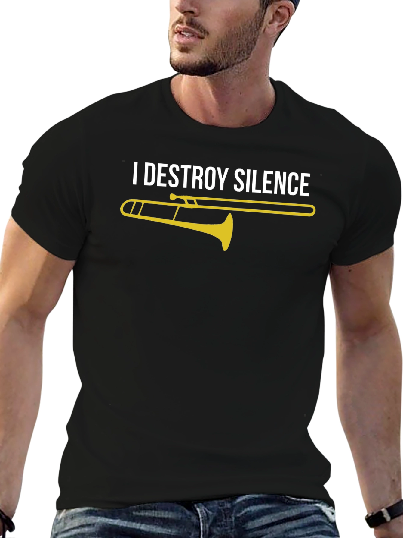 I Destroy Silence Trombone T-Shirt