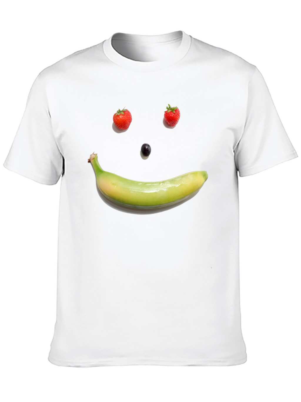 Fruit Face Graphic Tee - Black Cotton T-Shirt
