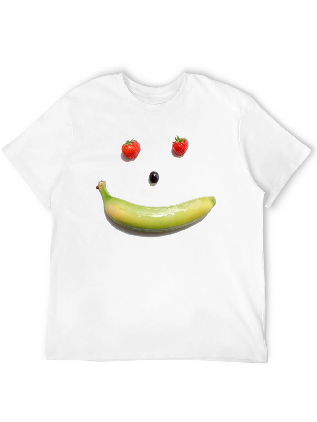 Fruit Face Graphic Tee - Black Cotton T-Shirt