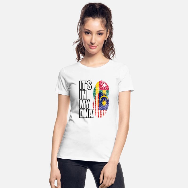 Togolese And Malaysian Mix Heritage DNA Flag