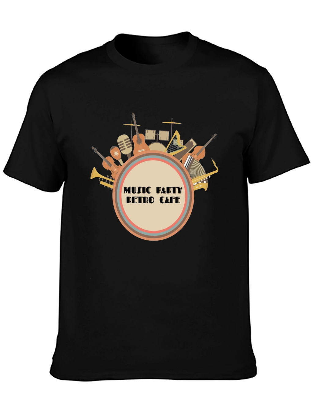 Music Party Retro Cafe Graphic Tee