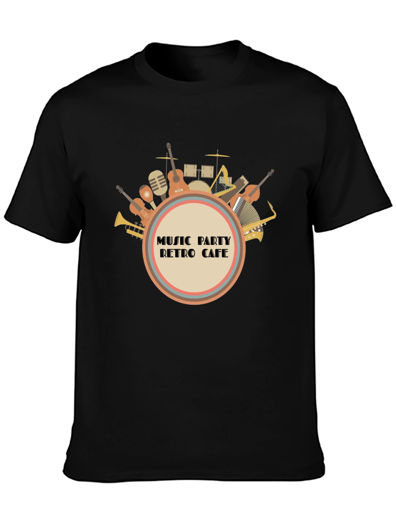 Music Party Retro Cafe Graphic Tee