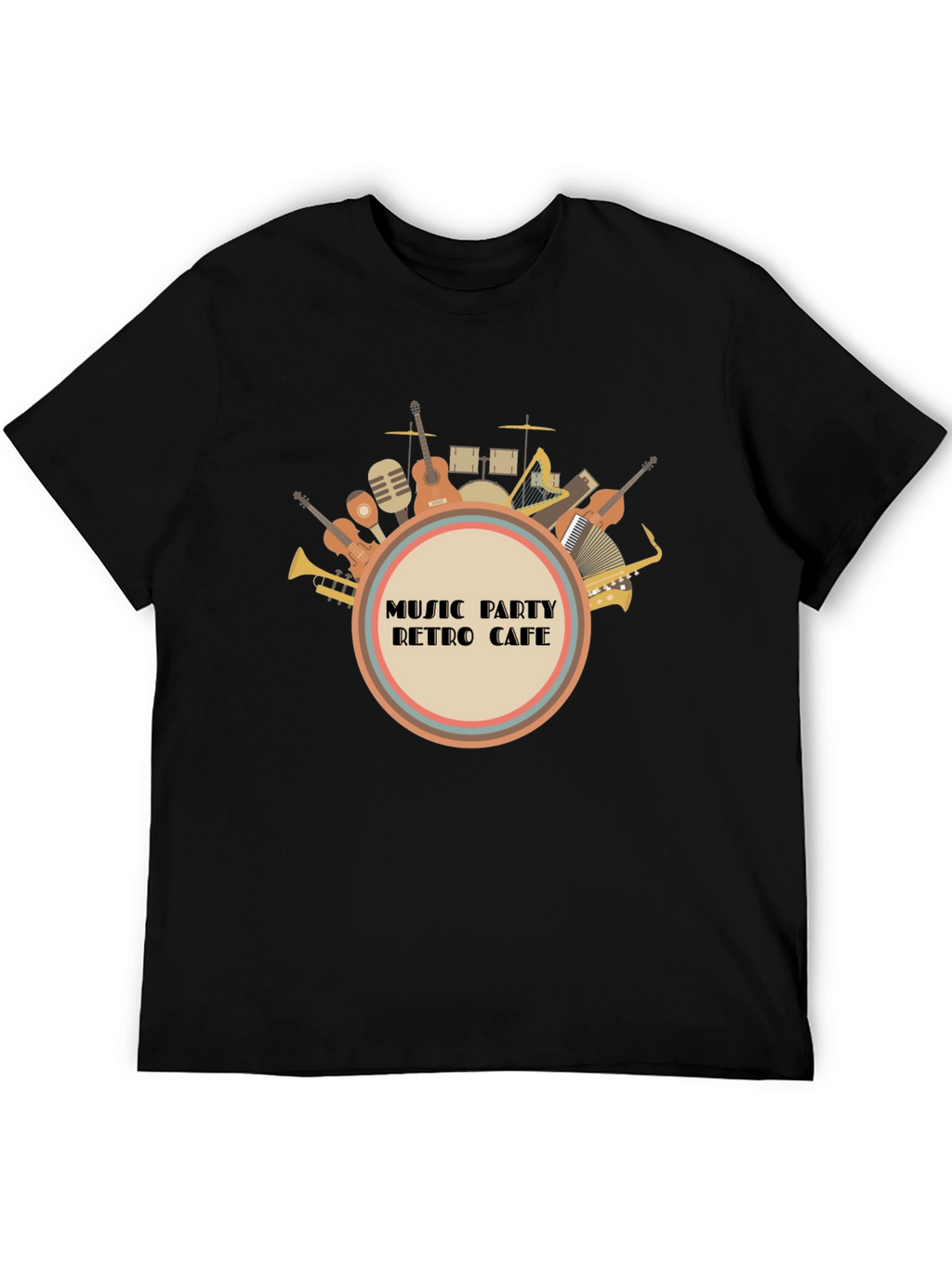 Music Party Retro Cafe Graphic Tee