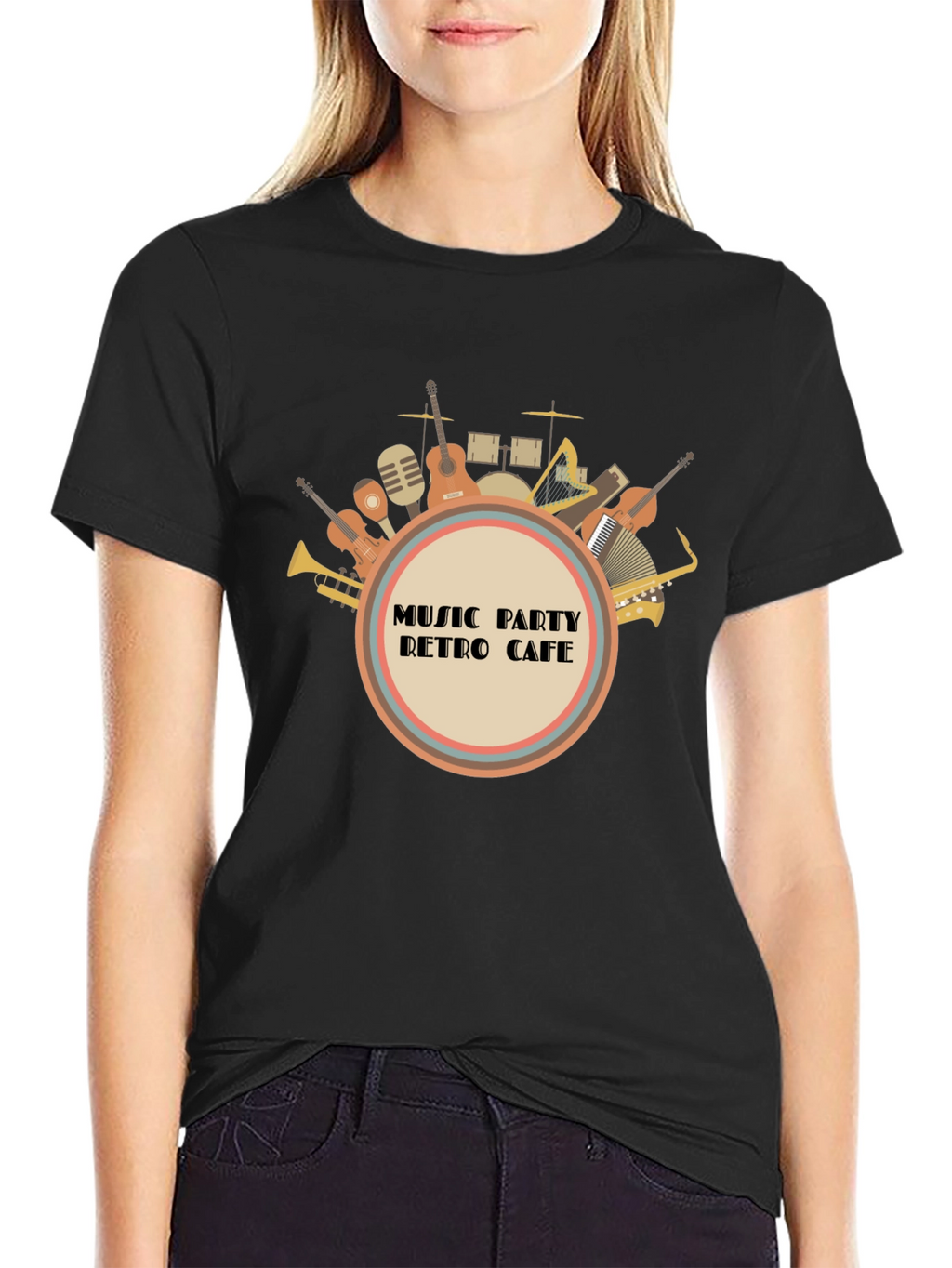 Music Party Retro Cafe Graphic Tee