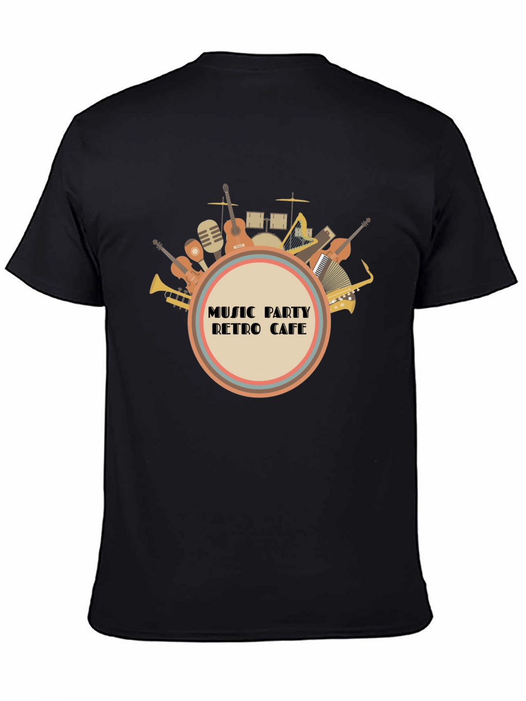Music Party Retro Cafe Graphic Tee