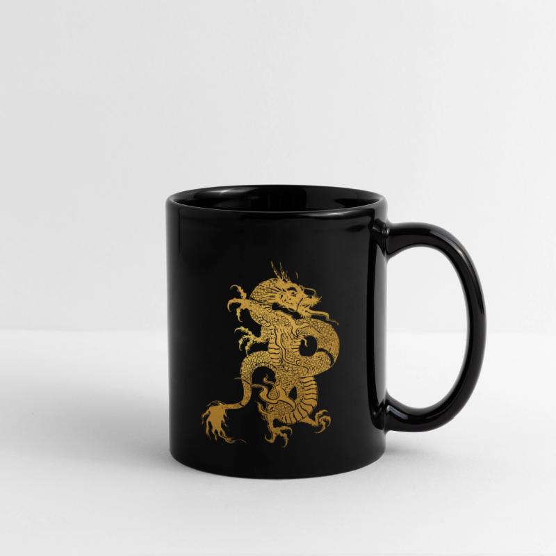 Traditional Chinese Yellow Dragon Tribal