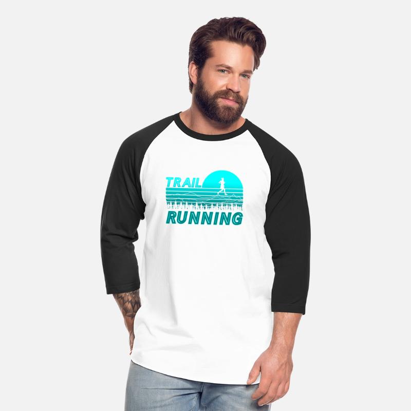 Trail run blue sunset with mountains and forest