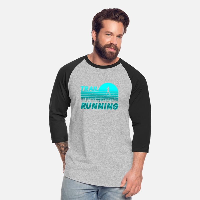 Trail run blue sunset with mountains and forest
