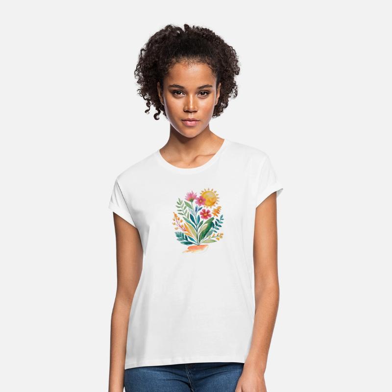 Tropical floral print, Hand Painted