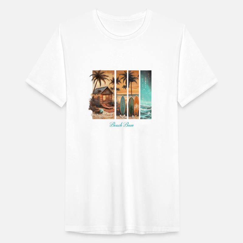 Tropical Themed Illustration Of A Beachside