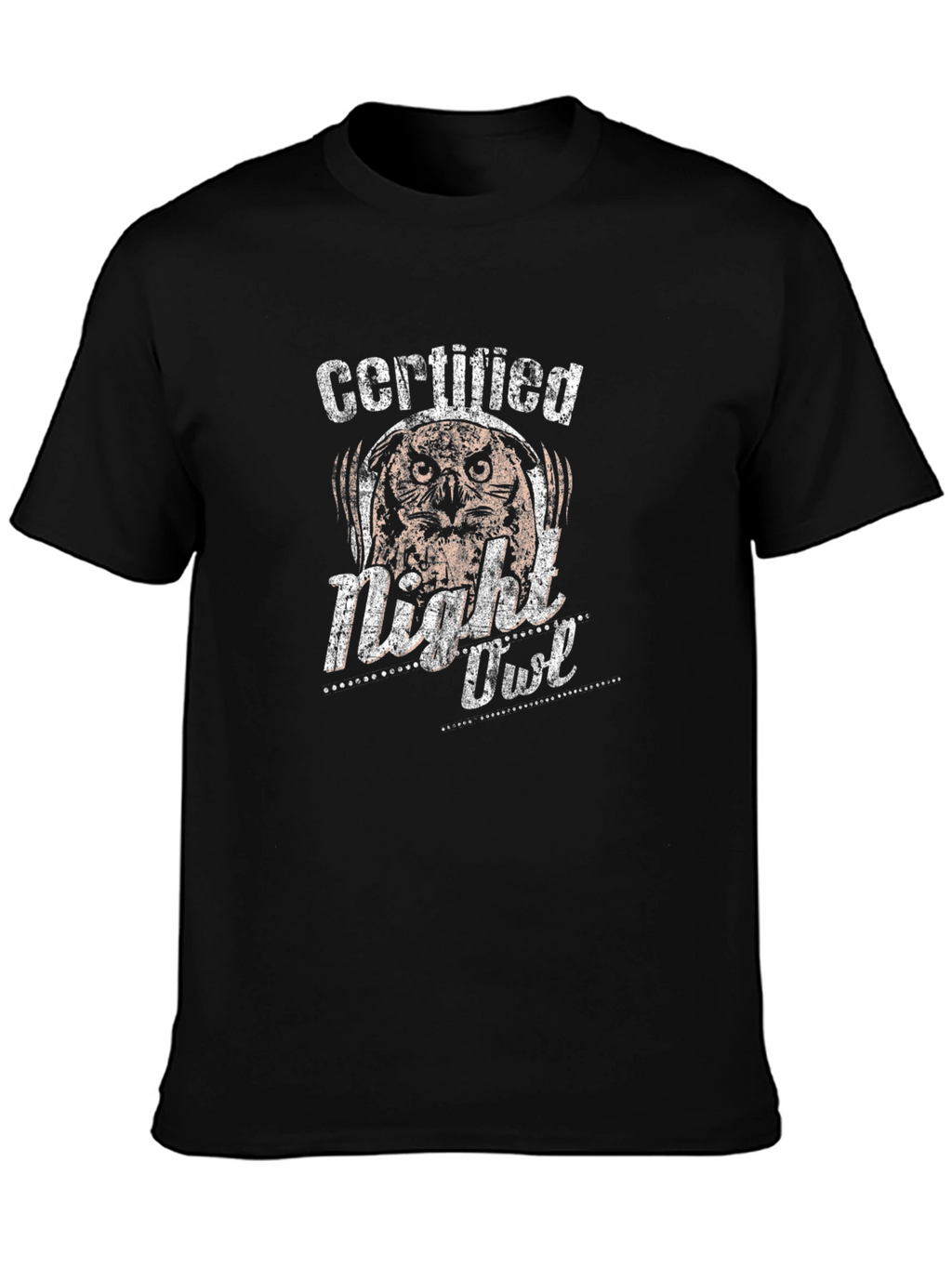 Certified Night Owl Graphic T-Shirt - Black
