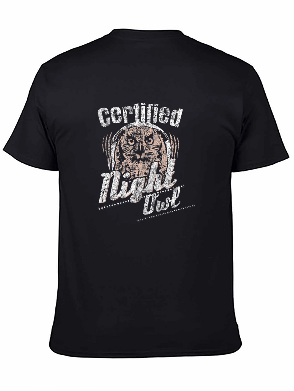 Certified Night Owl Graphic T-Shirt - Black