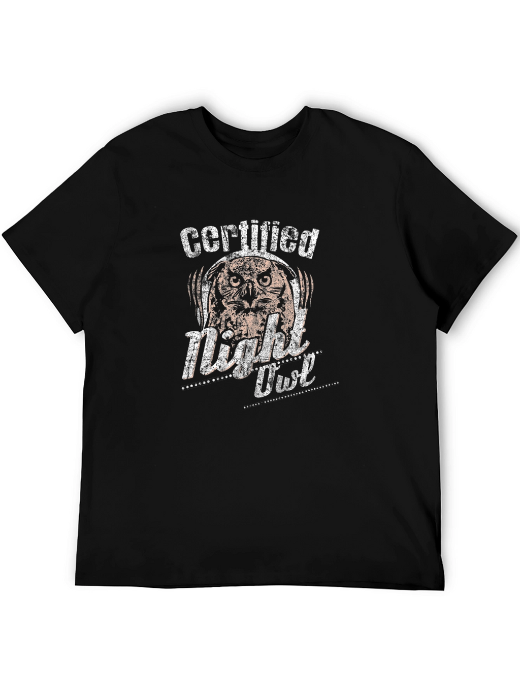 Certified Night Owl Graphic T-Shirt - Black