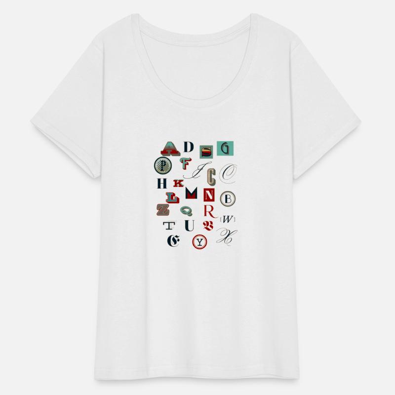 Tshirt Random letters classic type