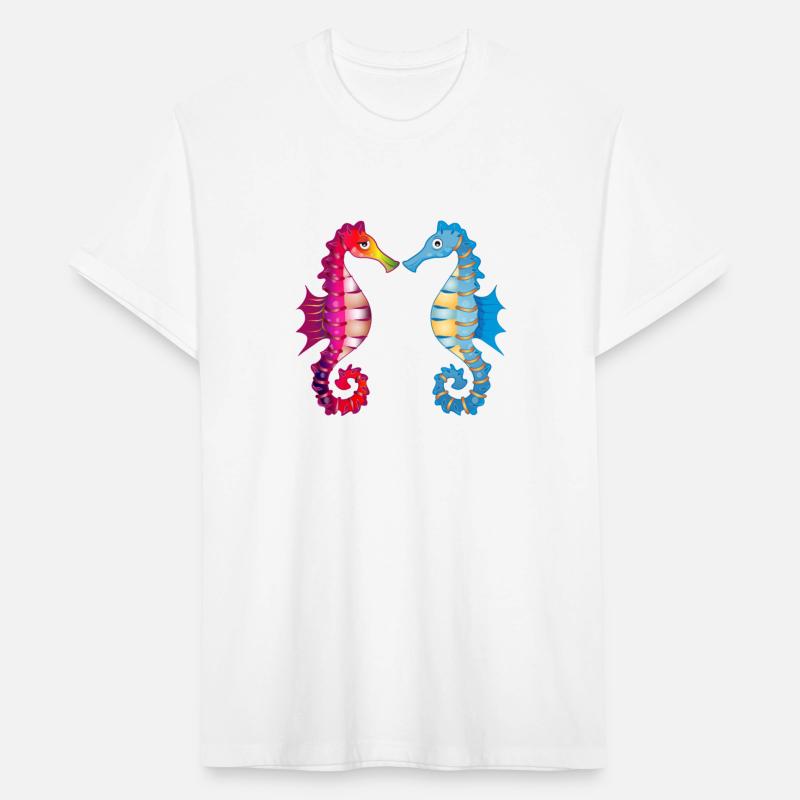 two enchanting seahorses bound in love