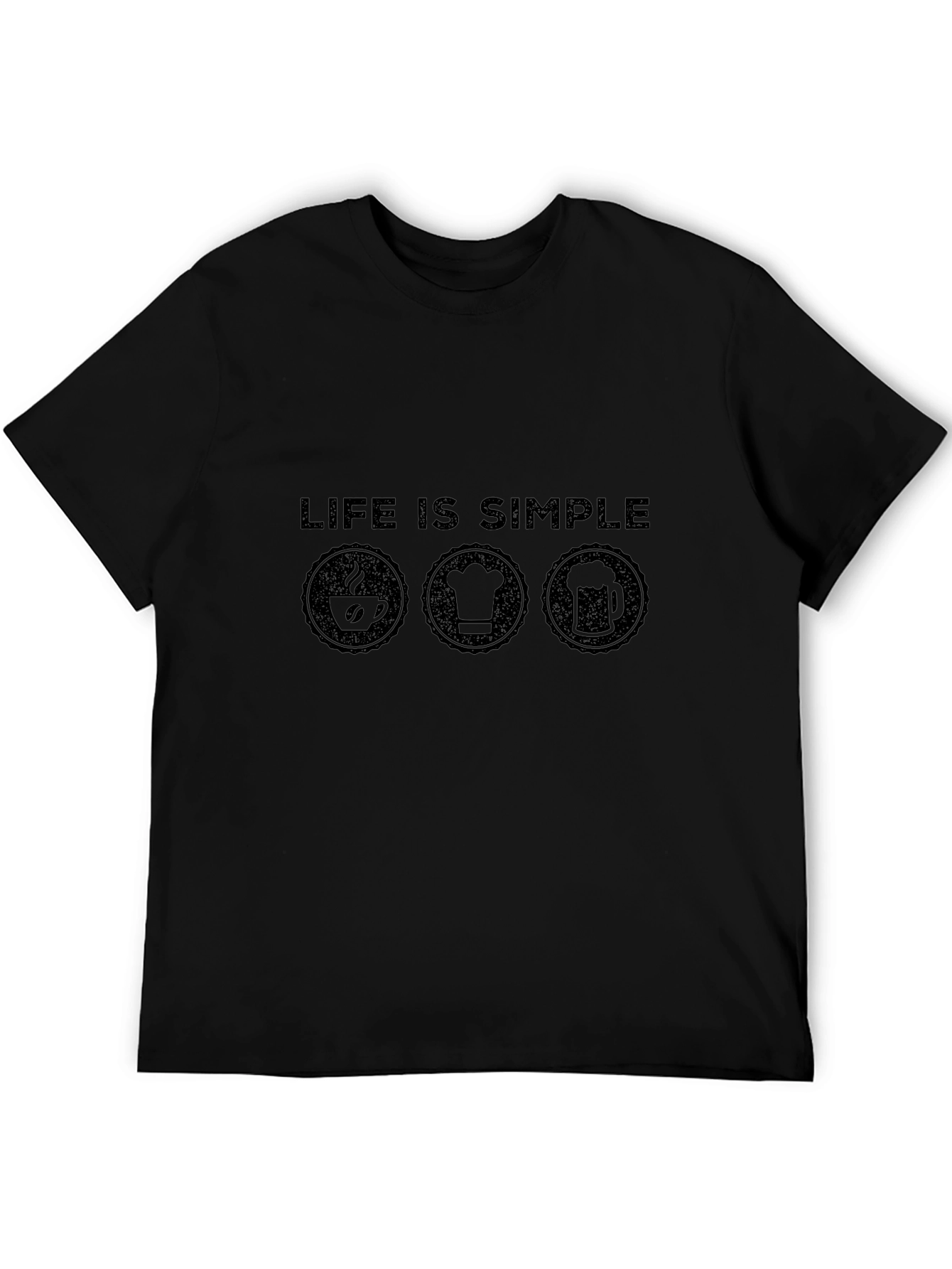 Life is Simple T-Shirt - Coffee Chef Beer