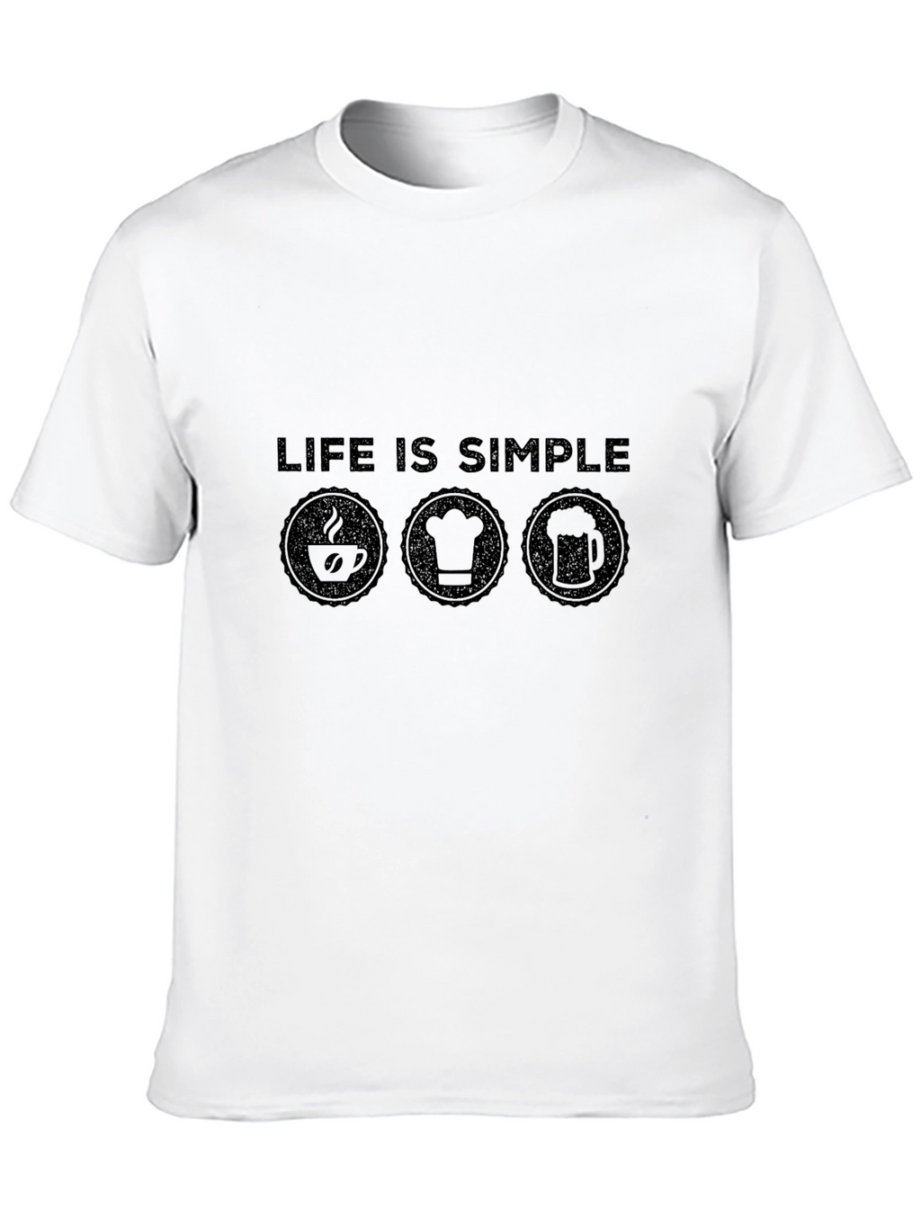 Life is Simple T-Shirt - Coffee Chef Beer