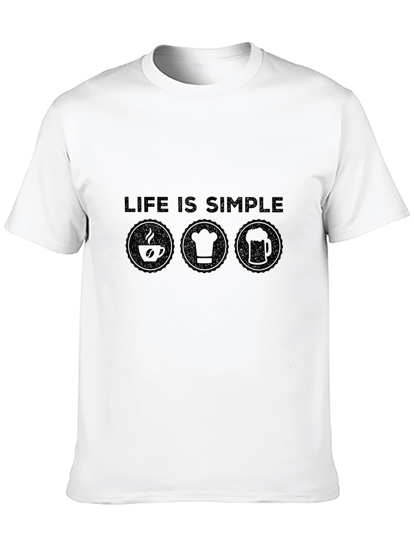 Life is Simple T-Shirt - Coffee Chef Beer