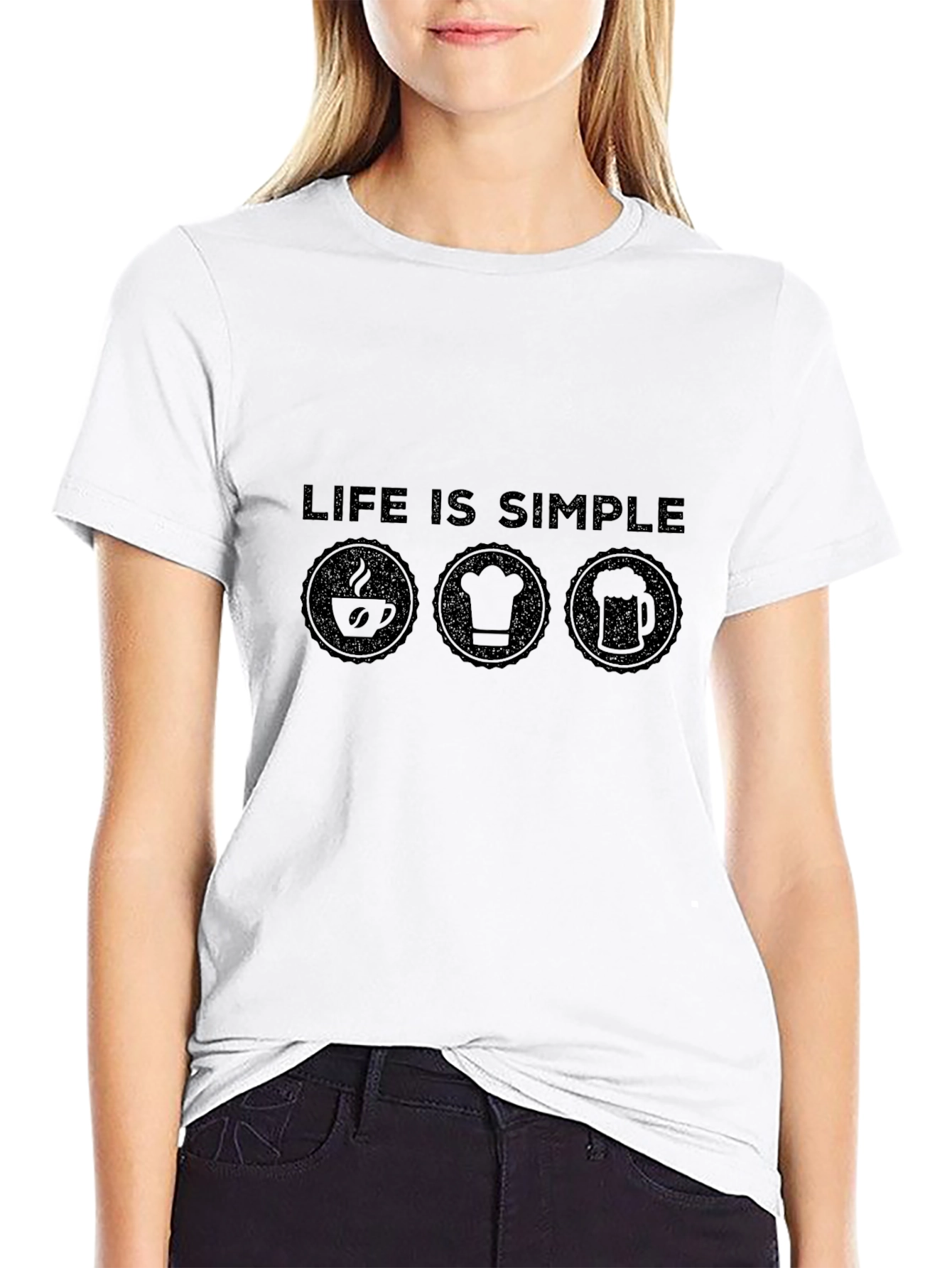 Life is Simple T-Shirt - Coffee Chef Beer