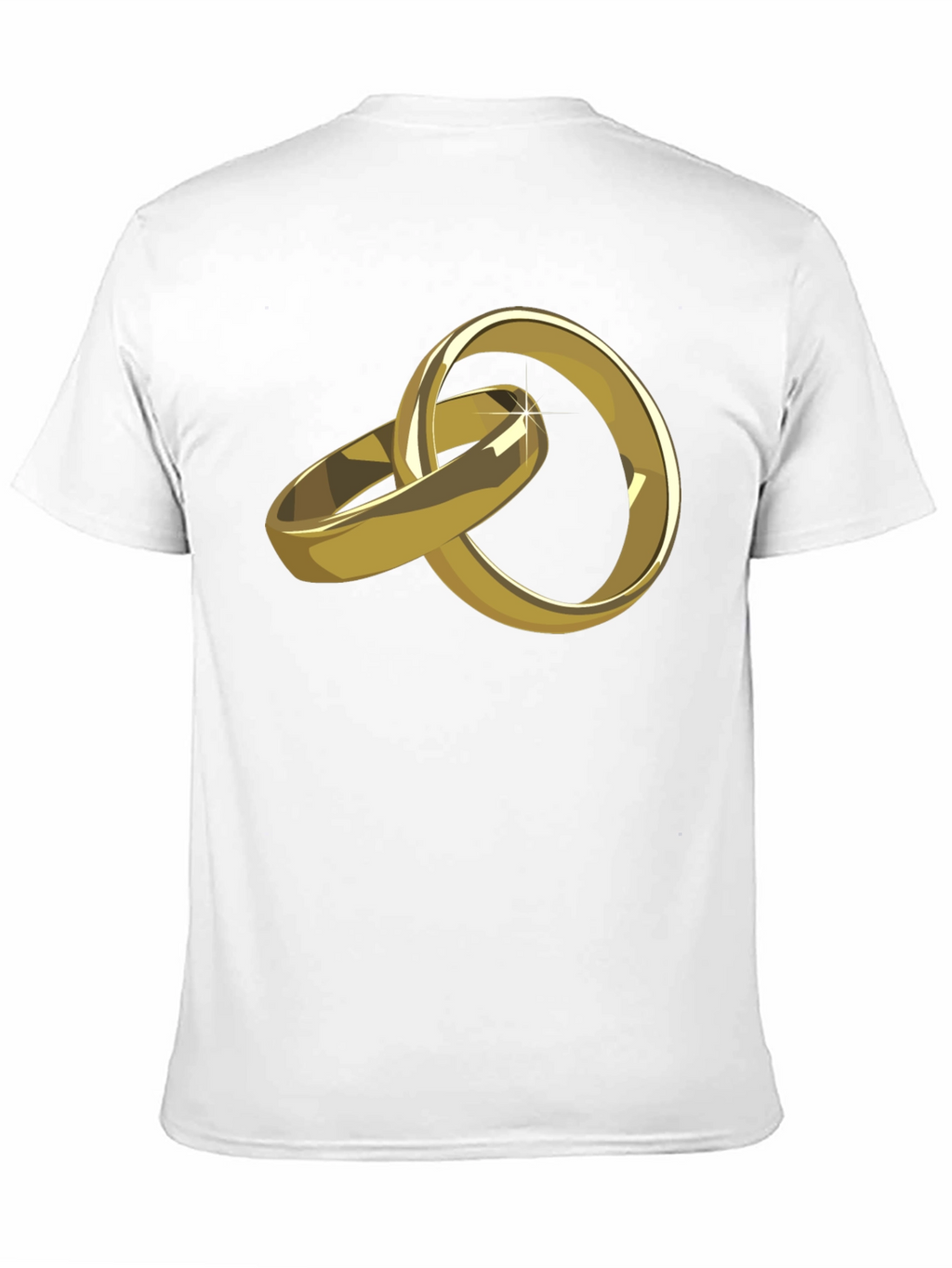 Gold Wedding Rings Graphic Tee - Stylish Black T-Shirt