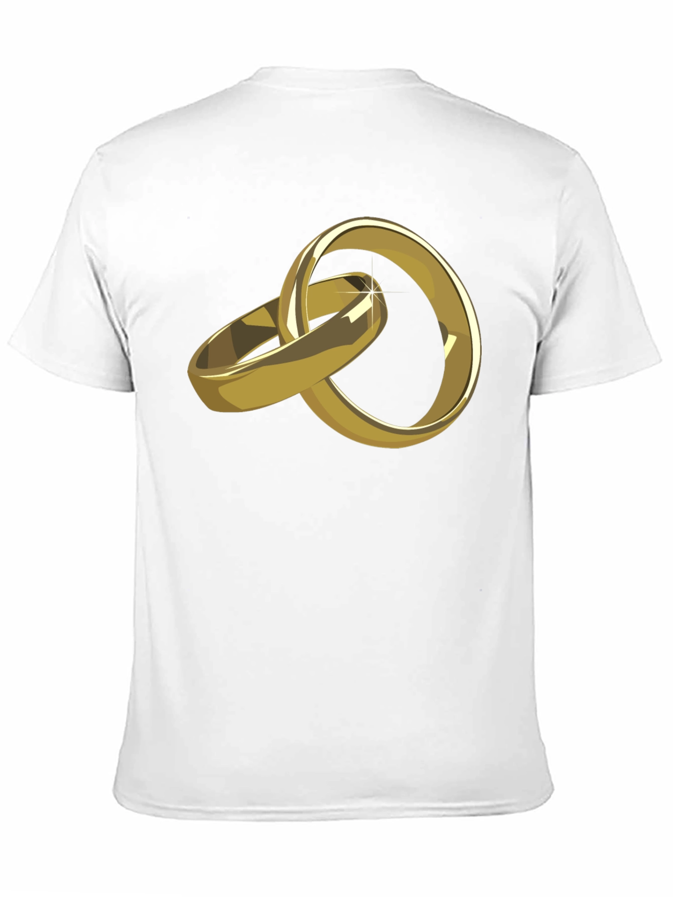 Gold Wedding Rings Graphic Tee - Stylish Black T-Shirt