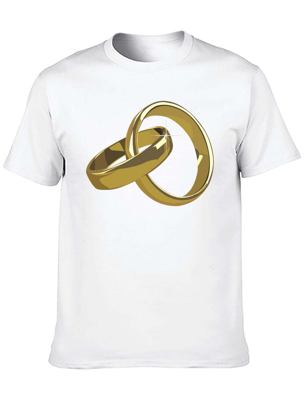 Gold Wedding Rings Graphic Tee - Stylish Black T-Shirt