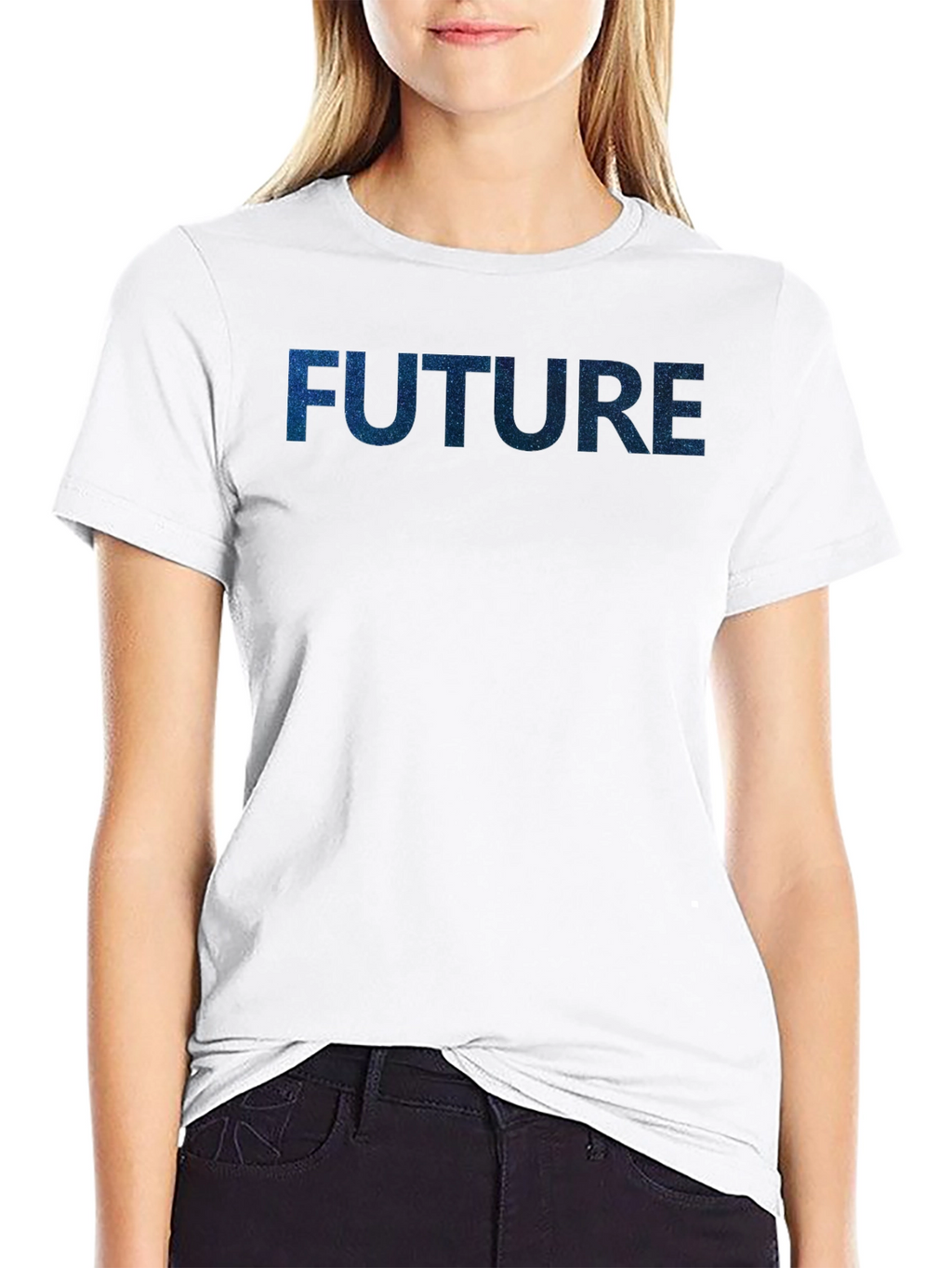 Future Galaxy Print Black T-Shirt