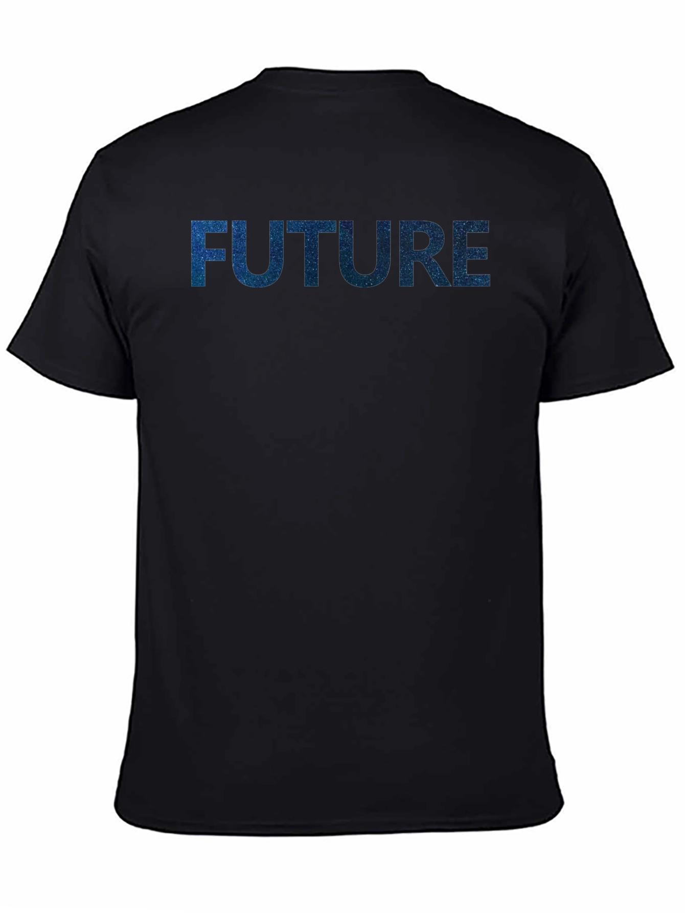 Future Galaxy Print Black T-Shirt