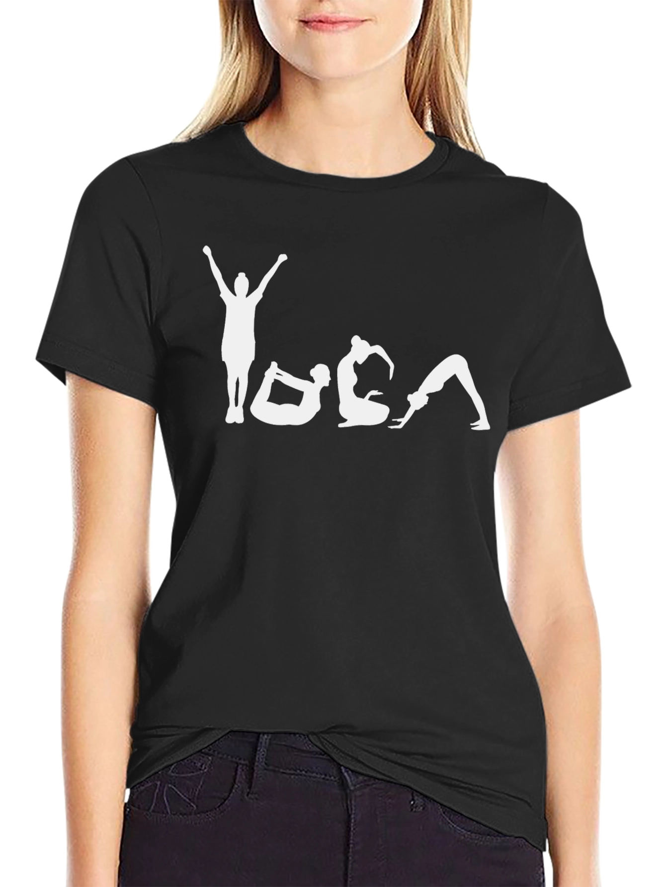 Yoga Pose Graphic Tee - Unisex Black T-Shirt