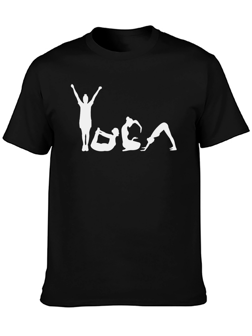 Yoga Pose Graphic Tee - Unisex Black T-Shirt